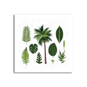 Placa Decorativa Folhas Tropicais Placa Decorativa Folhas Tropicais