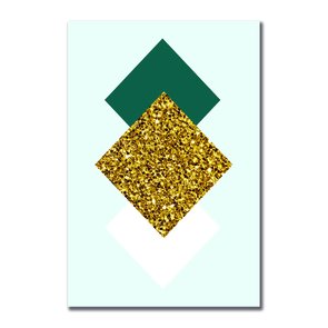 Placa Decorativa Geométrico Losango Dourado Placa Decorativa Geométrico Losango Dourado