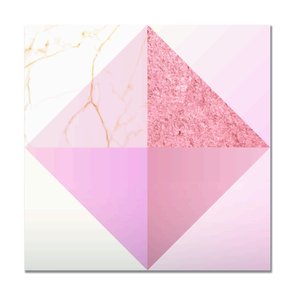 Placa Decorativa Geométrico Triângulos Rose Placa Decorativa Geométrico Triângulos Rose