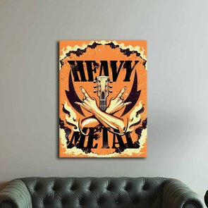 Placa Decorativa Heavy Metal Mãos E Guitarra Placa Decorativa Heavy Metal Mãos E Guitarra