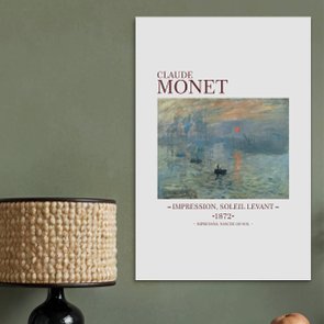 Placa Decorativa Impressão Nascer do Sol de Claude Monet Placa Decorativa Impressão Nascer do Sol de Claude Monet