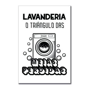 Placa Decorativa Lavanderia O Triângulo Das Meias Perdidas Placa Decorativa Lavanderia O Triângulo Das Meias Perdidas