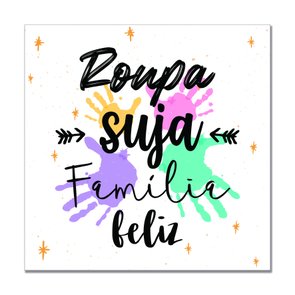 Placa Decorativa Lavanderia Roupa Suja Família Feliz Placa Decorativa Lavanderia Roupa Suja Família Feliz