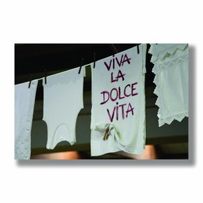 Placa Decorativa Lavanderia Viva La Dolce Vita Placa Decorativa Lavanderia Viva La Dolce Vita