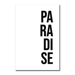 Placa Decorativa Minimalista Palavra Paradise Placa Decorativa Minimalista Palavra Paradise