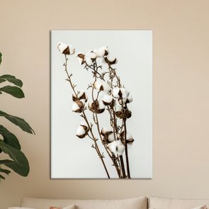 Placa Decorativa Natureza Minimalista Algodão Placa Decorativa Natureza Minimalista Algodão