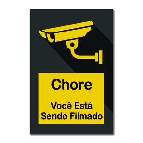 Placa Decorativa Nerd Geek Aviso Chore Você Está Sendo Filmado Placa Decorativa Nerd Geek Aviso Chore Você Está Sendo Filmado