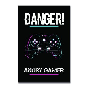 Placa Decorativa Nerd Geek Aviso Danger! Angry Gamer Placa Decorativa Nerd Geek Aviso Danger! Angry Gamer