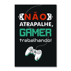 Placa Atenção Jogo Online Não Tem Pause - Reduto do Nerd