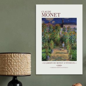 Placa Decorativa O Jardim do Artista em Vétheuil de Claude Monet Placa Decorativa O Jardim do Artista em Vétheuil de Claude Monet