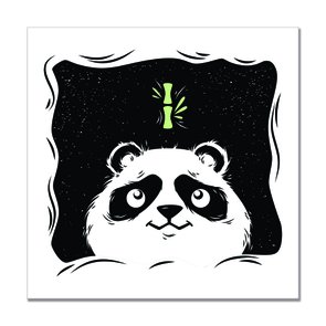 Placa Decorativa Panda quer Bambu Placa Decorativa Panda quer Bambu