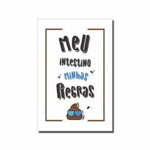 Placa Decorativa para Banheiro Meu Intestino Minhas Regras Placa Decorativa para Banheiro Meu Intestino Minhas Regras