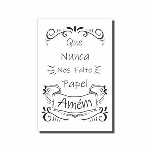 Placa Decorativa para Banheiro Que Nunca Nos Falte Papel Amém Placa Decorativa para Banheiro Que Nunca Nos Falte Papel Amém