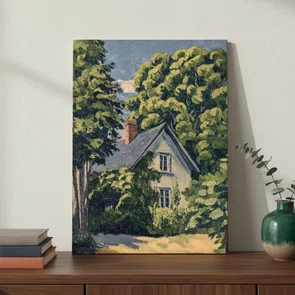 Placa Decorativa Pintura Casa de Campo Estilo Modern Heritage