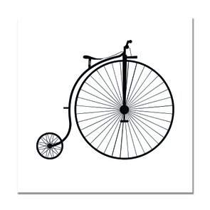 Placa Decorativa Preto e Branco Bicicleta Vintage de Circo Placa Decorativa Preto e Branco Bicicleta Vintage de Circo