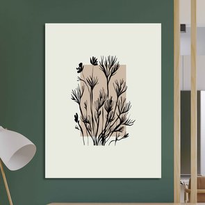 Placa Decorativa Ramo De Flores Botânica Estilo Japandi Placa Decorativa Ramo De Flores Botânica Estilo Japandi