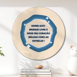 Placa Decorativa Redonda Frase Placa Decorativa Redonda Frase