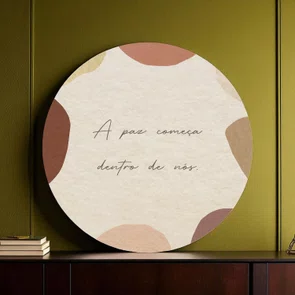 Placa Decorativa Redonda Frase A Paz Começa Dentro De Nós Placa Decorativa Redonda Frase A Paz Começa Dentro De Nós