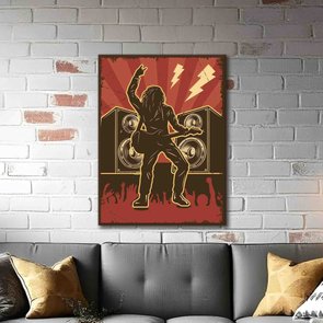 Placa Decorativa Rock And Roll Placa Decorativa Rock And Roll