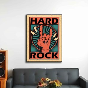Placa Decorativa Rock And Roll Hand Hard Rock Placa Decorativa Rock And Roll Hand Hard Rock