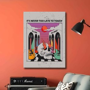 Placa Decorativa Rock And Roll It's Never Too Late To Touch Placa Decorativa Rock And Roll It's Never Too Late To Touch