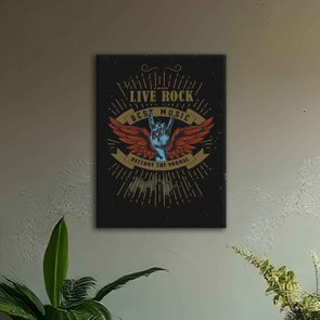 Placa Decorativa Rock And Roll Long Live Rock Placa Decorativa Rock And Roll Long Live Rock