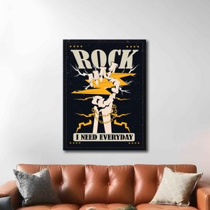 Placa Decorativa Rock And Roll Mão Esqueleto Com Raio Placa Decorativa Rock And Roll Mão Esqueleto Com Raio