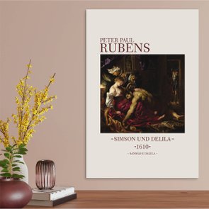 Placa Decorativa Sansão e Dalila de Peter Paul Rubens Placa Decorativa Sansão e Dalila de Peter Paul Rubens