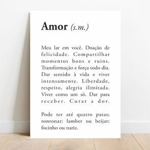 Placa Decorativa Significado da Palavra Amor Placa Decorativa Significado da Palavra Amor