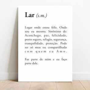Placa Decorativa Significado da Palavra Lar Placa Decorativa Significado da Palavra Lar