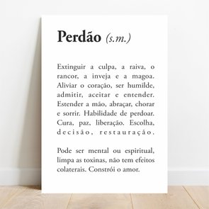 Placa Decorativa Significado da Palavra Perdão Placa Decorativa Significado da Palavra Perdão