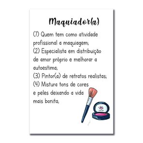 Placa Decorativa Significado De Maquiadora Placa Decorativa Significado De Maquiadora