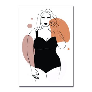 Placa Decorativa Silhueta Batom Preto Placa Decorativa Silhueta Batom Preto