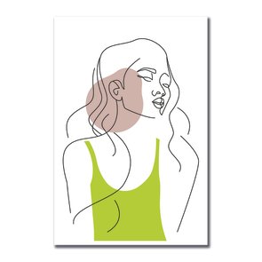 Placa Decorativa Silhueta Blusa Verde Placa Decorativa Silhueta Blusa Verde