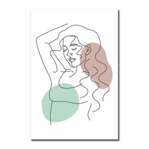 Placa Decorativa Silhueta Cabelo Andulado Placa Decorativa Silhueta Cabelo Andulado