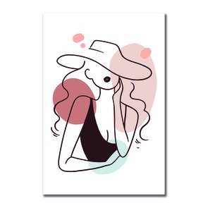 Placa Decorativa Silhueta Chapéu Placa Decorativa Silhueta Chapéu