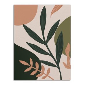 Placa Decorativa Silhueta Folhagens Placa Decorativa Silhueta Folhagens