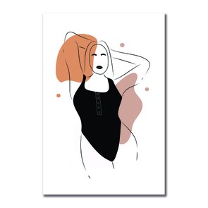 Placa Decorativa Silhueta Maiô Preto Placa Decorativa Silhueta Maiô Preto