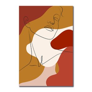 Placa Decorativa Silhueta Mulher Colorida Placa Decorativa Silhueta Mulher Colorida