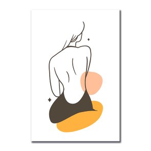 Placa Decorativa Silhueta Mulher De Costa Com Cores Placa Decorativa Silhueta Mulher De Costa Com Cores