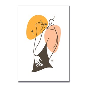 Placa Decorativa Silhueta Mulher De Lado Placa Decorativa Silhueta Mulher De Lado