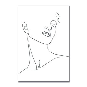 Placa Decorativa Silhueta Mulher Preto e Branco Placa Decorativa Silhueta Mulher Preto e Branco