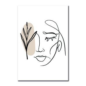 Placa Decorativa Silhueta Olho Fechado Placa Decorativa Silhueta Olho Fechado