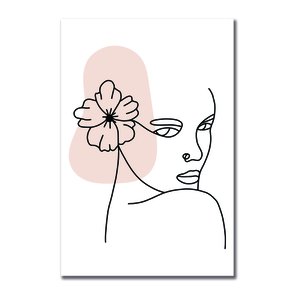 Placa Decorativa Silhueta Rosto Placa Decorativa Silhueta Rosto