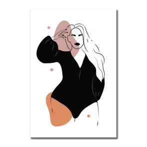 Placa Decorativa Silhueta Sobrancelha Marcante Placa Decorativa Silhueta Sobrancelha Marcante