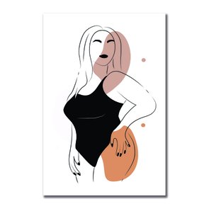 Placa Decorativa Silhueta Unha Preta Placa Decorativa Silhueta Unha Preta