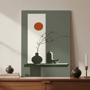 Placa Decorativa Sol Nascente Estilo Modern Heritage