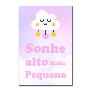 Placa Decorativa Sonhe Alto Minha Pequena Placa Decorativa Sonhe Alto Minha Pequena