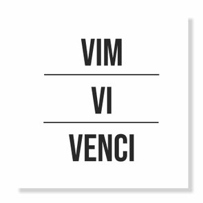 Placa Decorativa Vim Vi Venci Placa Decorativa Vim Vi Venci
