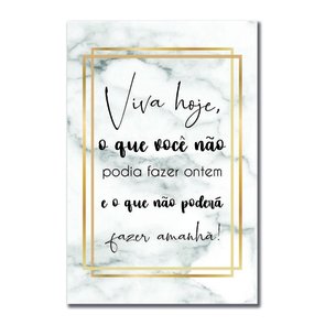 Placa Decorativa Viva Hoje, o que Você não Podia Fazer Ontem e o que não Poderá Fazer Amanhã! Placa Decorativa Viva Hoje, o que Você não Podia Fazer Ontem e o que não Poderá Fazer Amanhã!